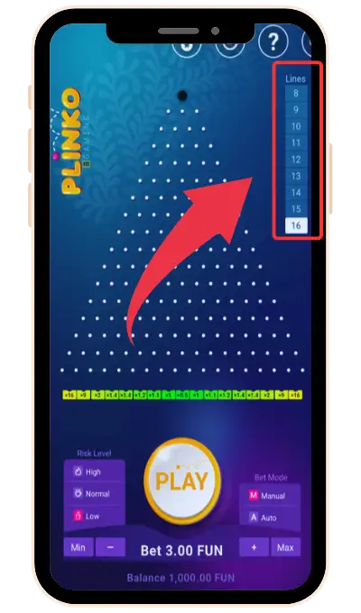 Select your risk level: low, medium or high